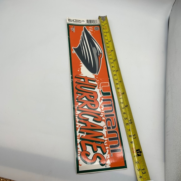 Vintage Wincraft University of Miami Hurricanes UMiami Retro Logo Sticker - Picture 9 of 9